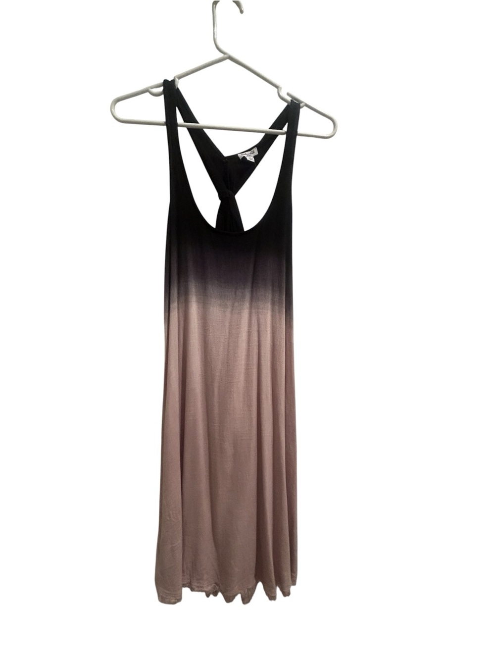 Splendid Black and Dusty Rose Ombre Dress Racerback Knotted-back NWT Size Small